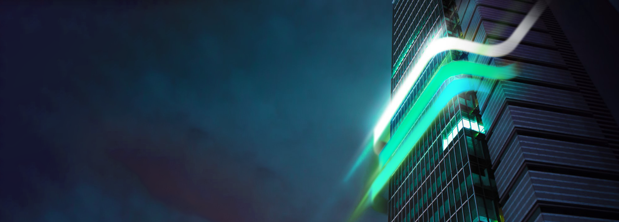 Background image with streamlines surrounding a building